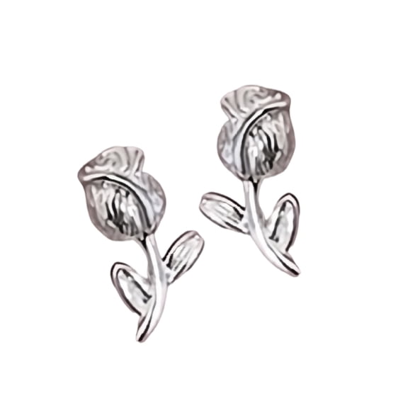 Simple Floral Copper Stud Earrings Versatile Style Everyday Ear Accessories