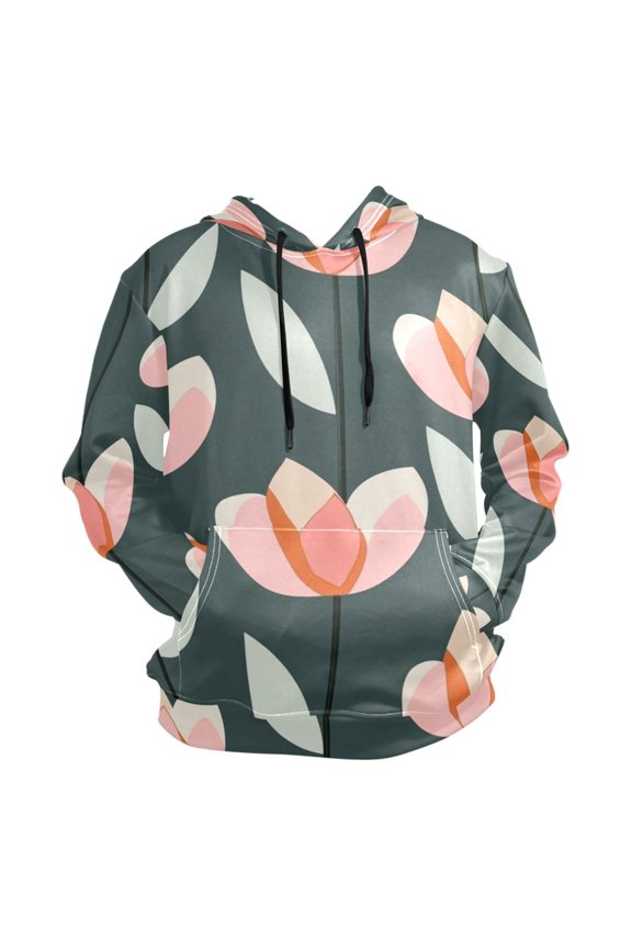 Simple Floral Pattern Men’s Hoodies Sweatshirt Fleece Jackets Long Sleeve Sweatshirts