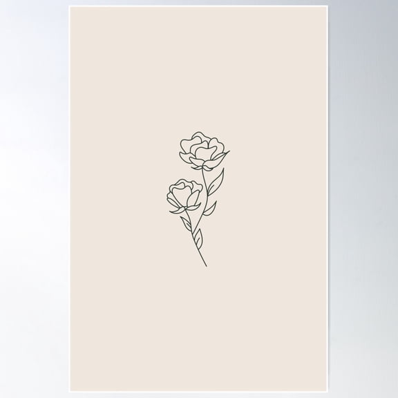 Simple Flower Phone Case Poster Wall Art, Modern Wall Decor For Living Room Bedroom, 24x36 UNFRAMED