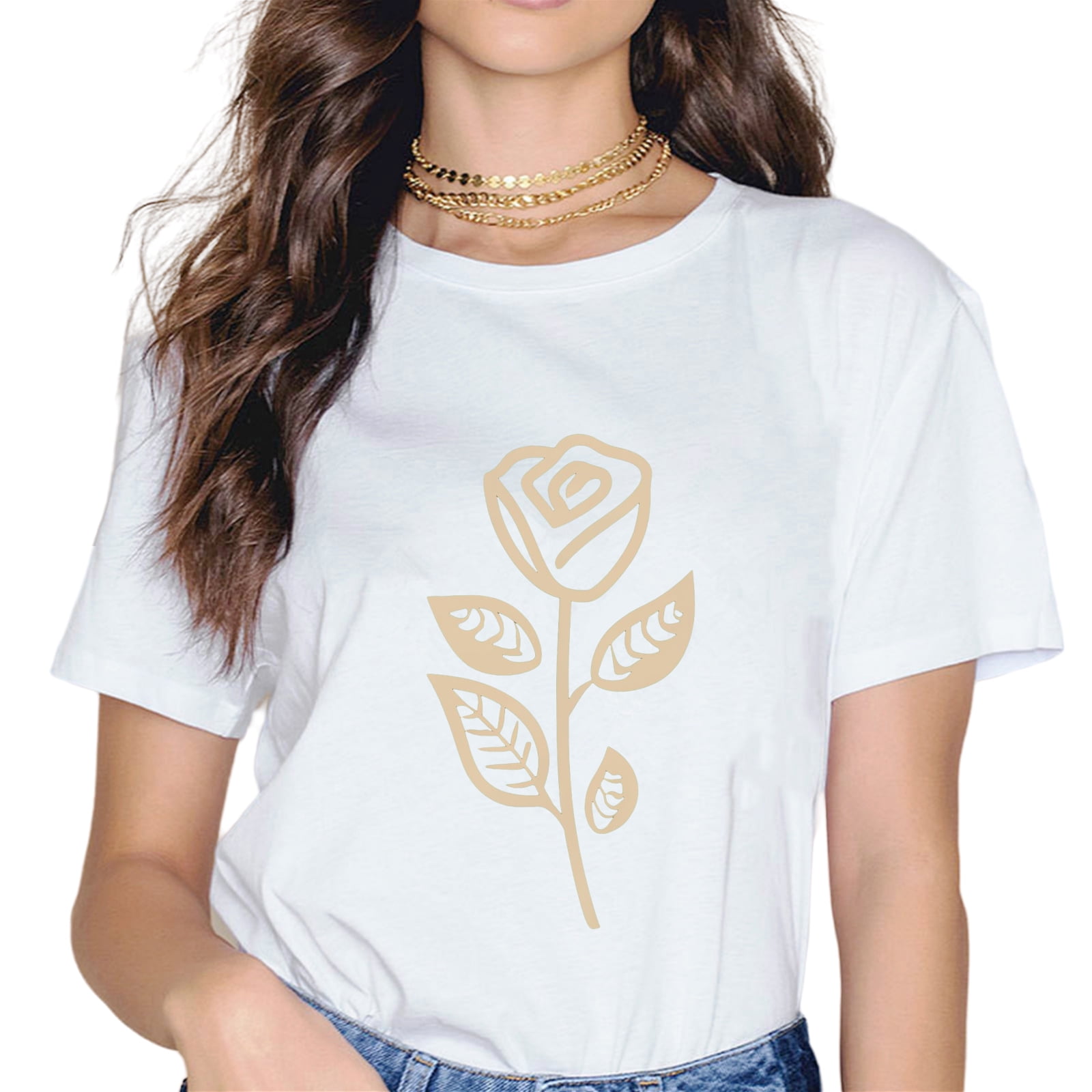 FLOWER DTP T SHIRTS (WHITE)