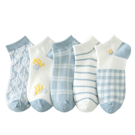 Simple Flower Women's Socks , , Breathable Mesh Invisible Socks , Thin summer socks , Size One Size , 5 Pairs