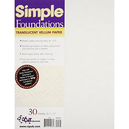 Simple Foundations Translucent Vellum Paper-8.5""X11"" 30/Pkg