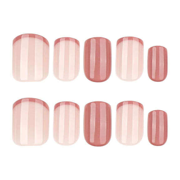Simple French Short Square Press-On Nails, Hot-Selling False Nail Tips