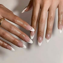 Simple French White Edge Nail Patch Manicure