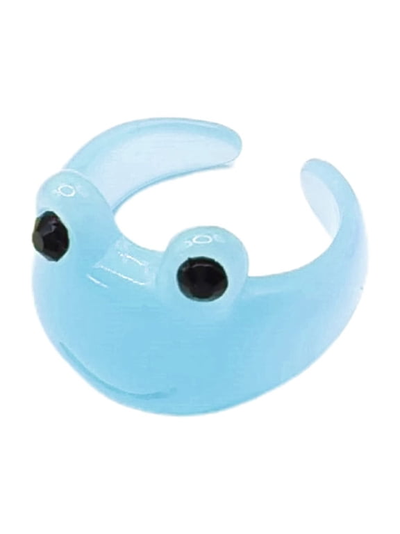 Simple Frog Rings Five Color Lightweight Resin Rings for Women Couple Rings Jewelry