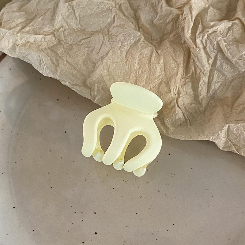 Simple Frosted Grab Clip Women‘s Front Side Fringe Clip Princess Head