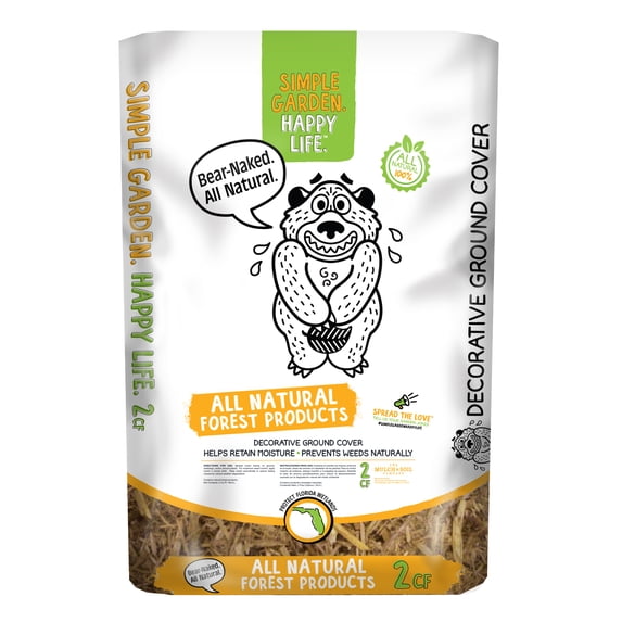 Simple Garden Cypress Mulch Gold Blend, 2 Cubic Foot.