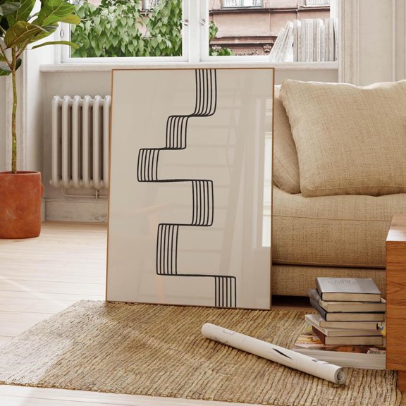 Simple Geometric Line Art Poster , Poster Print Only