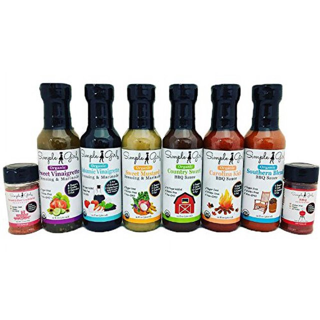 Simple Girl Organic Gourmet STF9 Deluxe Set Organic BBQ Sauces