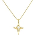 thumbnail image 1 of Simple Gold Star Pendant Necklaces for Women Sparkly Rhinestone Birthstone Lucky Four-point Stars Dangle Necklaces Prom Fashion Birthday Jewelry Gift, 1 of 7