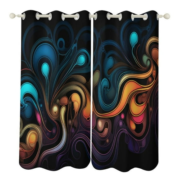 Simple Golden Ripple Modern Window for Living Room Curtains for Child Bedroom Kitchen Decor Blinds Drapes