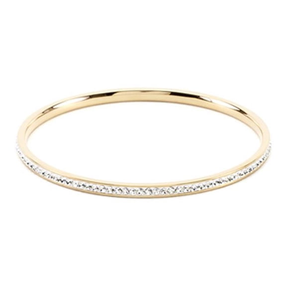 Simple Goldtone Crystal Bangle