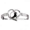 thumbnail image 1 of Simple Graphics High Heels Black Outline Bracelet Heart Jewelry Wire Bangle, 1 of 4