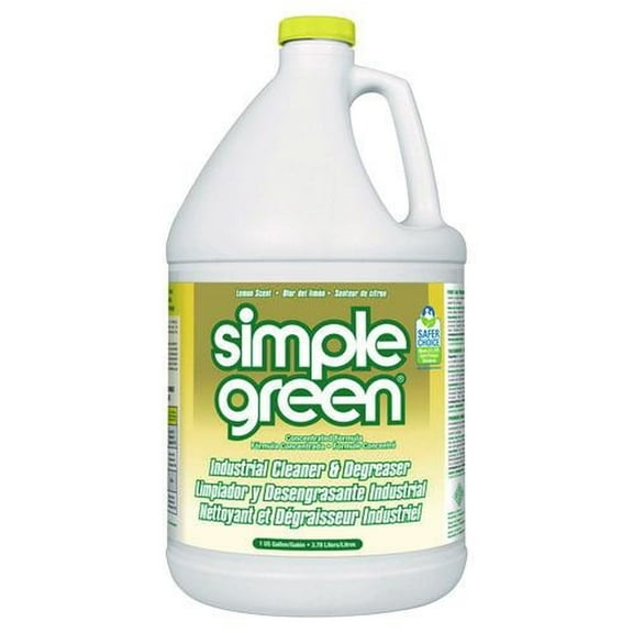 Simple Green Industrial Cleaner/Degreaser - Concentrate Liquid - 128 fl oz (4 quart) - Lemon Scent - 6 / Carton - Lemon