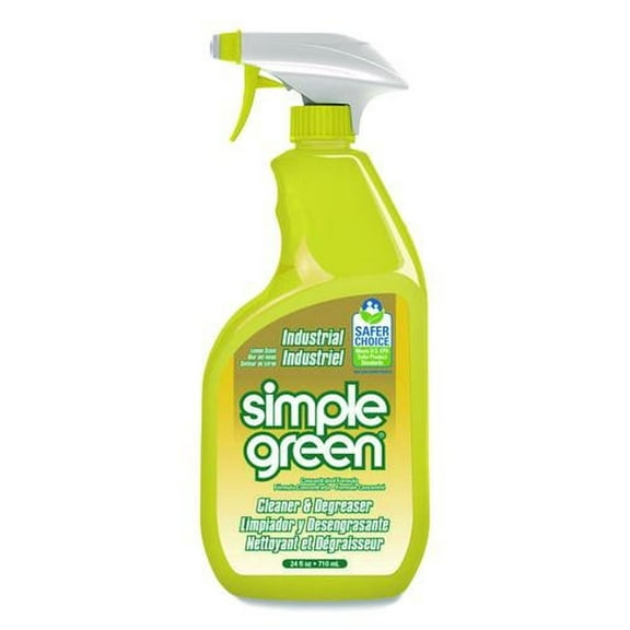 Simple Green 3010001214002 24 oz. Industrial Cleaner and Degreaser Concentrate Spray - Lemon Scent (12/Carton)