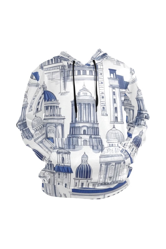 Simple Hand Drawn Graffiti Men’s Hoodies Sweatshirt Fleece Jackets Long Sleeve Sweatshirts