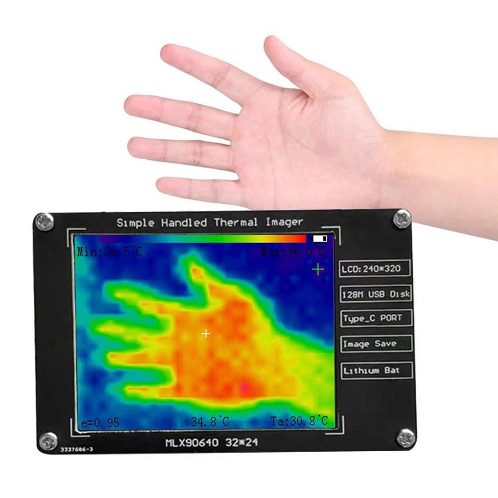 Simple Handheld Thermal Imaging Camera 320 x 240 IR Resolution 2.8 in TFT Screen