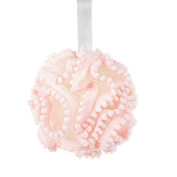 Simple Hangable Long Handle Super Soft Bath Brush Scrubbing Back Scrub Brush Large Bath Scrub Super Soft Soaking Bath Flower Reusable Shower Loofah Hard Foam Roller 2 in 1 Exfoliation Brush How to Put