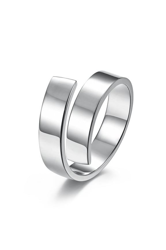 Simple Harajuku Lightning Tide Eclipse Ring Hollow Titanium Steel Unisex Fashion Jewelry For All Wear Everyday