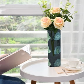 Simple Hat Pattern Design Plastic Vase 11.8'' x 3.9'' Transparent Non Breakable Decorative for Family