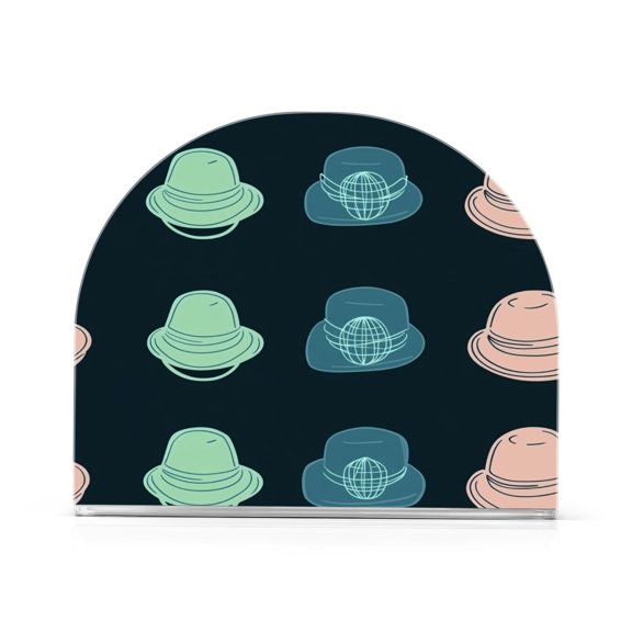 Simple Hat Pattern Design Thick U Shape Acrylic Napkin Holder Non Slip Space Saving for Kitchen