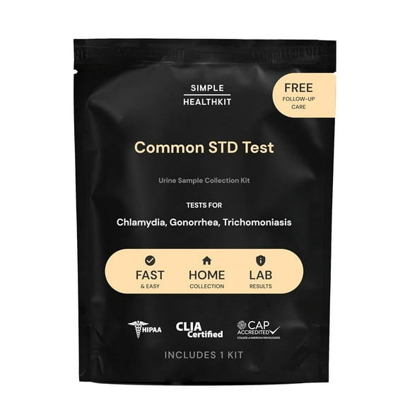 Simple HealthKit At-Home Common STD Sample Collection Kit for Chlamydia, Gonorrhea & Trichomoniasis, Box