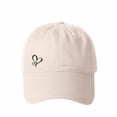 thumbnail image 1 of Simple Heart Print Baseball Cap for Women, Adjustable Cute Hat for Workout, Running, and Casual Daily Use, Trendy and Lightweight Sun Protection Cap - Beige, 1 of 6