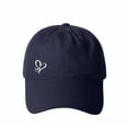 thumbnail image 1 of Simple Heart Print Baseball Cap for Women, Adjustable Cute Hat for Workout, Running, and Casual Daily Use, Trendy and Lightweight Sun Protection Cap - Navy, 1 of 6