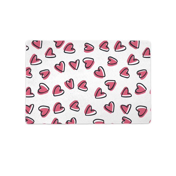 Simple Hearts Mat Rectangle -Image by Shutterstock,