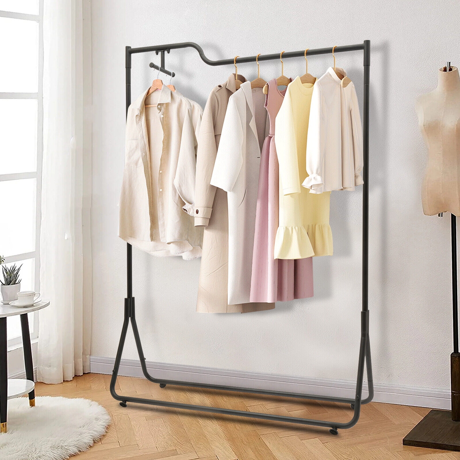 Simple Heavy Duty Metal Garment Rack Clothes Display Clothing Rack
