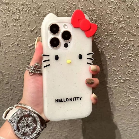 Simple Hello Kitty Soft Phone Case For iPhone 13 14 15 16 17 /Pro/Pro Max