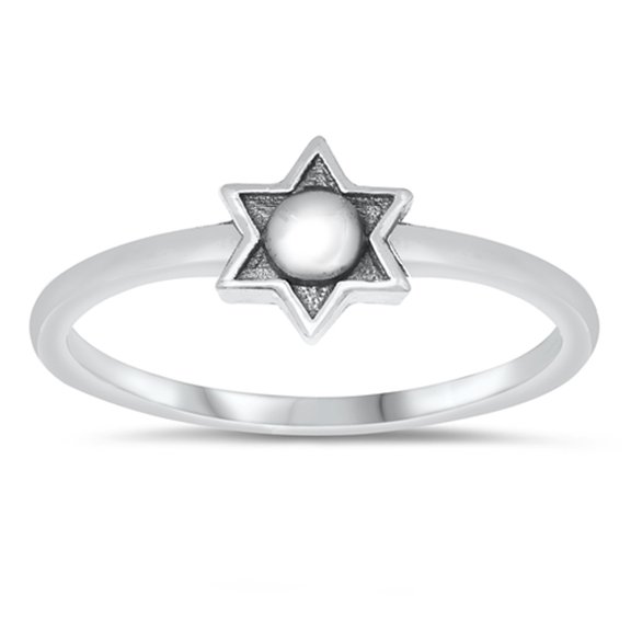 Simple High Polish Minimalist Sun Sterling Silver Ring 925 Jewelry Female Male Unisex Size 7