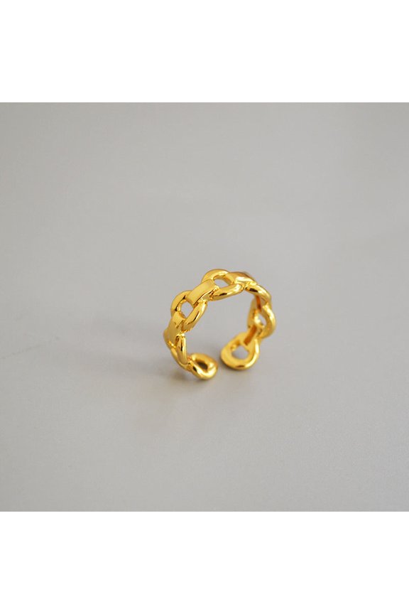 Simple Hollow Chain Design Ring Adjustable