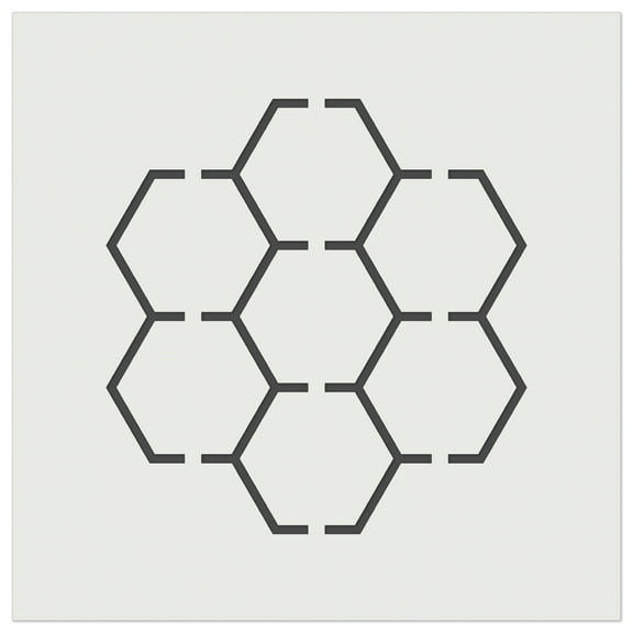 Simple Honeycomb Outline DIY Cookie Wall Craft Stencil - 4.5 Inch
