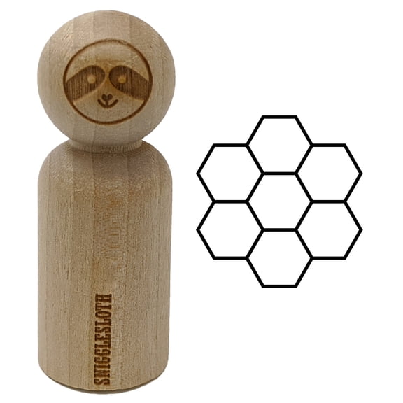 Simple Honeycomb Outline Rubber Stamp for Scrapbooking Crafting Stamping - Small 3/4 Inch