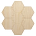 thumbnail image 1 of Simple Honeycomb Outline Wood Shape Unfinished Piece Cutout Craft DIY Projects - 4.70 Inch Size - 1/8 Inch Thick, 1 of 7