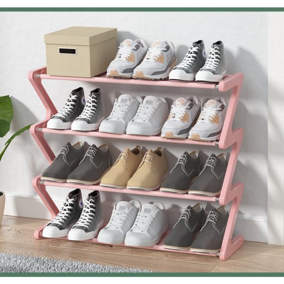 Simple Household Shoe Storage Creative Z-shaped Shoe Rack Multi-layer Assembly Shoe Rack for Dormitories Shoe Storage save space