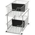 thumbnail image 1 of Simple Houseware 2 Tier Cabinet Wire Basket Drawer Organizer, Silver, 1 of 5