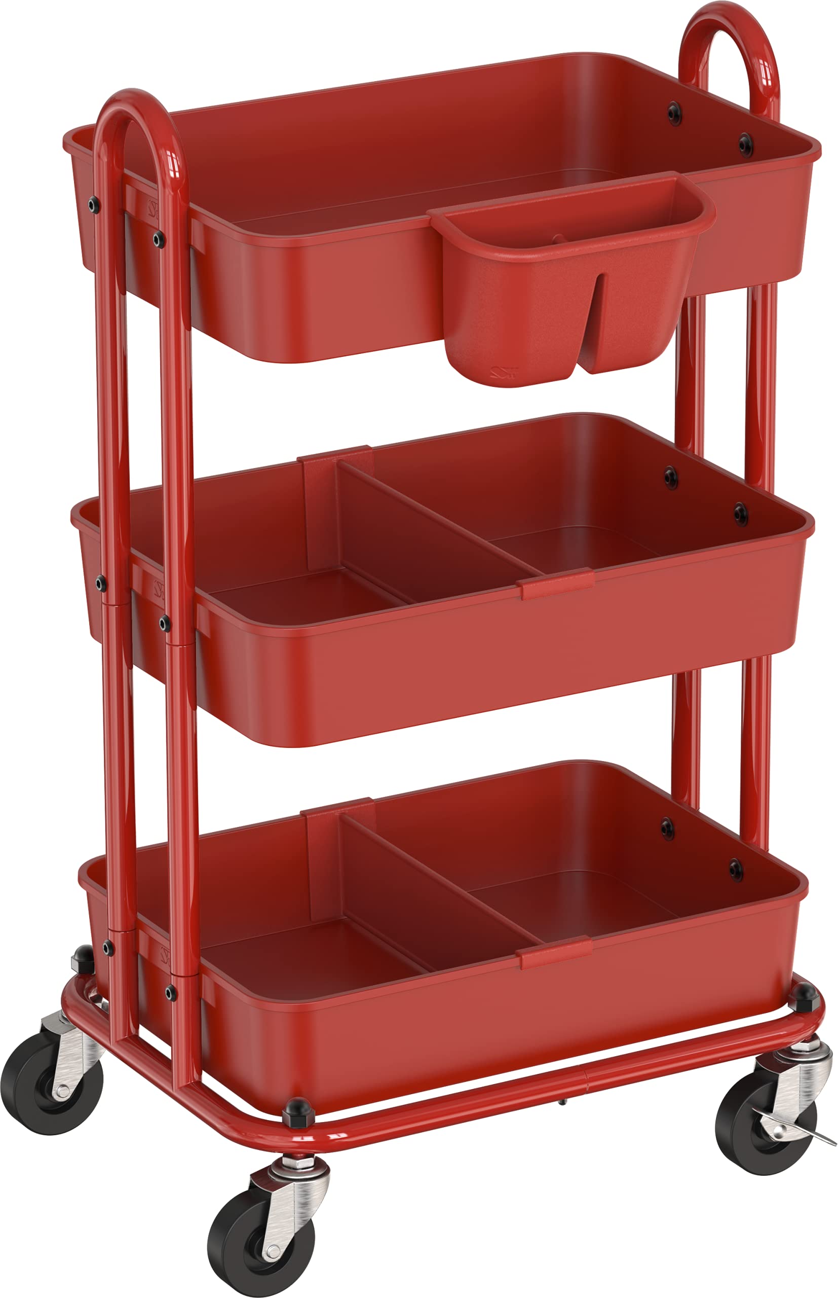 Simple Houseware 3-Tier Multifunctional Rolling Utility Cart with