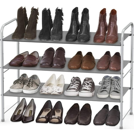 Simple Houseware 3-Tier Shoe Rack Storage Organizer, Gray