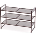 thumbnail image 1 of Simple Houseware 3-Tier Stackable Shelves Storage Utility Rack, Bronze, 1 of 5