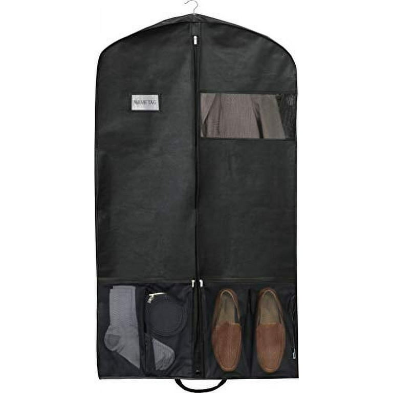 Simple Houseware 43 Inch Heavy Duty Garment Bag w Pocket for Dresses