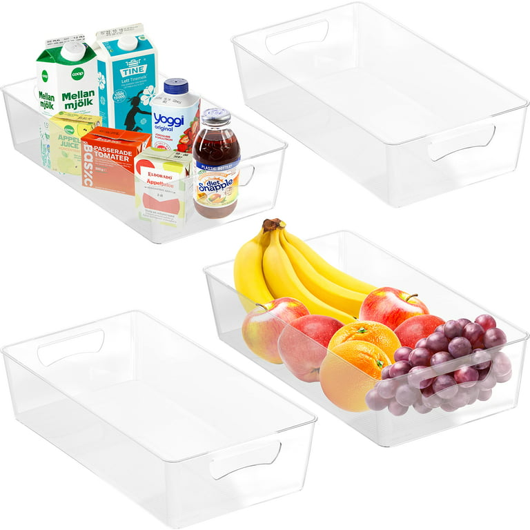 Simplehouseware Freezer Organizer Storage Bins, Clear, Set of 8