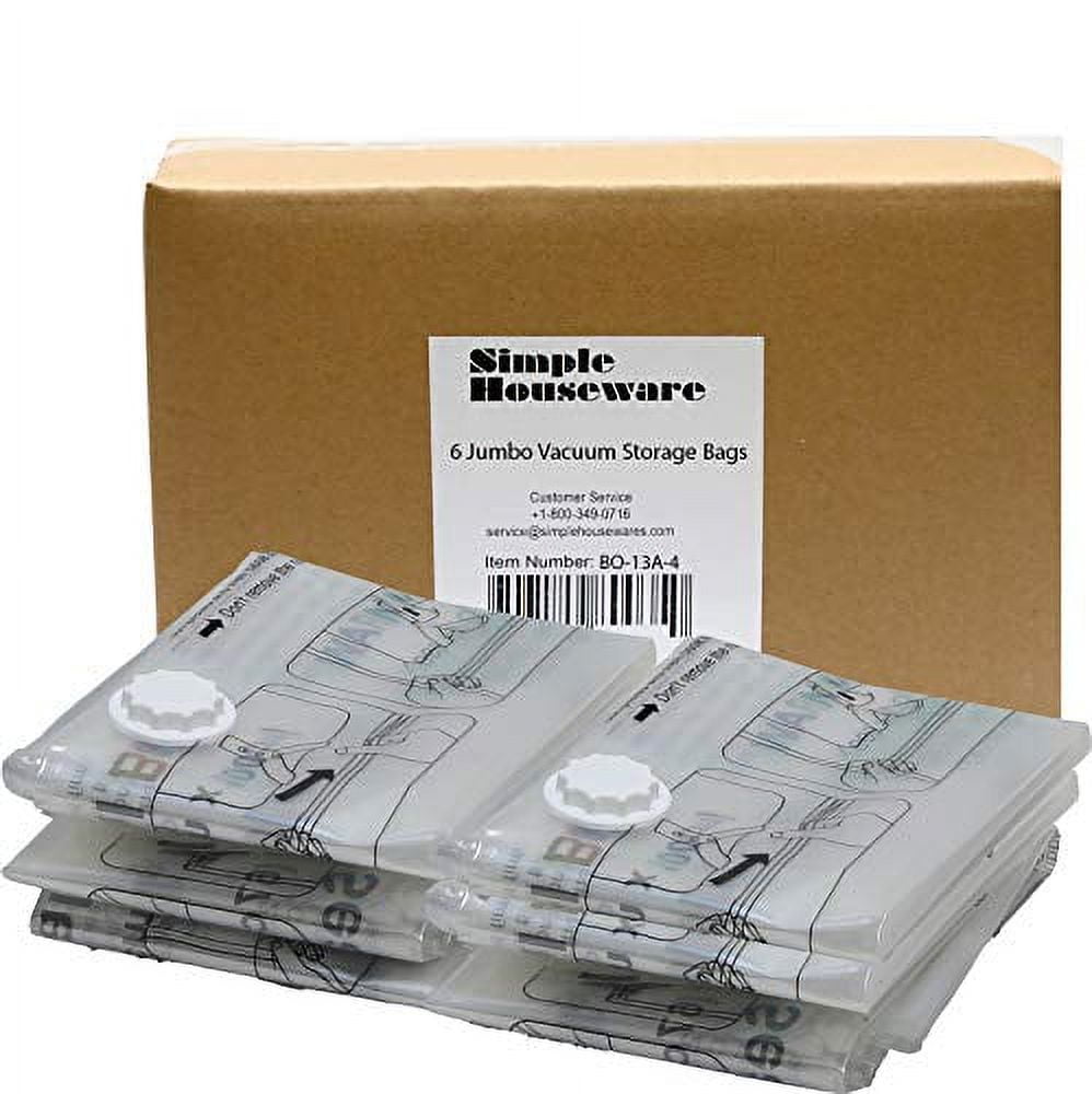 velmade vacuum storage bags jumbo cube 6 pack, space saver bags extra large vacuum  seal bags for comforters blankets clothes