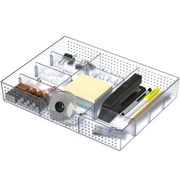 Simple Houseware 9 Adjustable Comp. Drawer Organizer Tray, Translucent