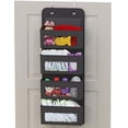 thumbnail image 1 of Simple Houseware Baby Over The Door Hanging Organizer Storage, 4 Clear Window Pockets, Dark Gray, 1 of 2