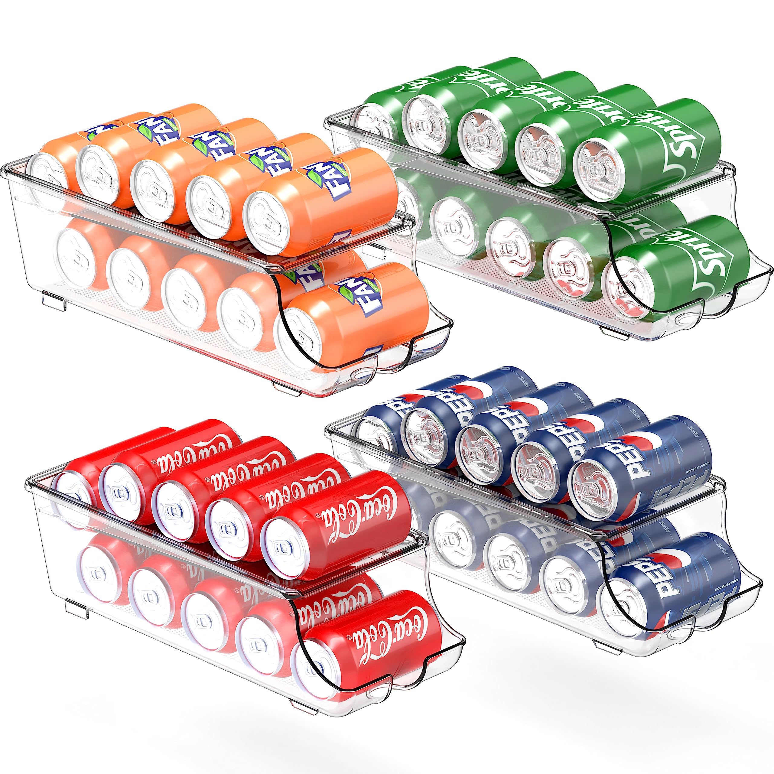 Simple Houseware Can Organizer Stackable Dispenser with Lid 4PK