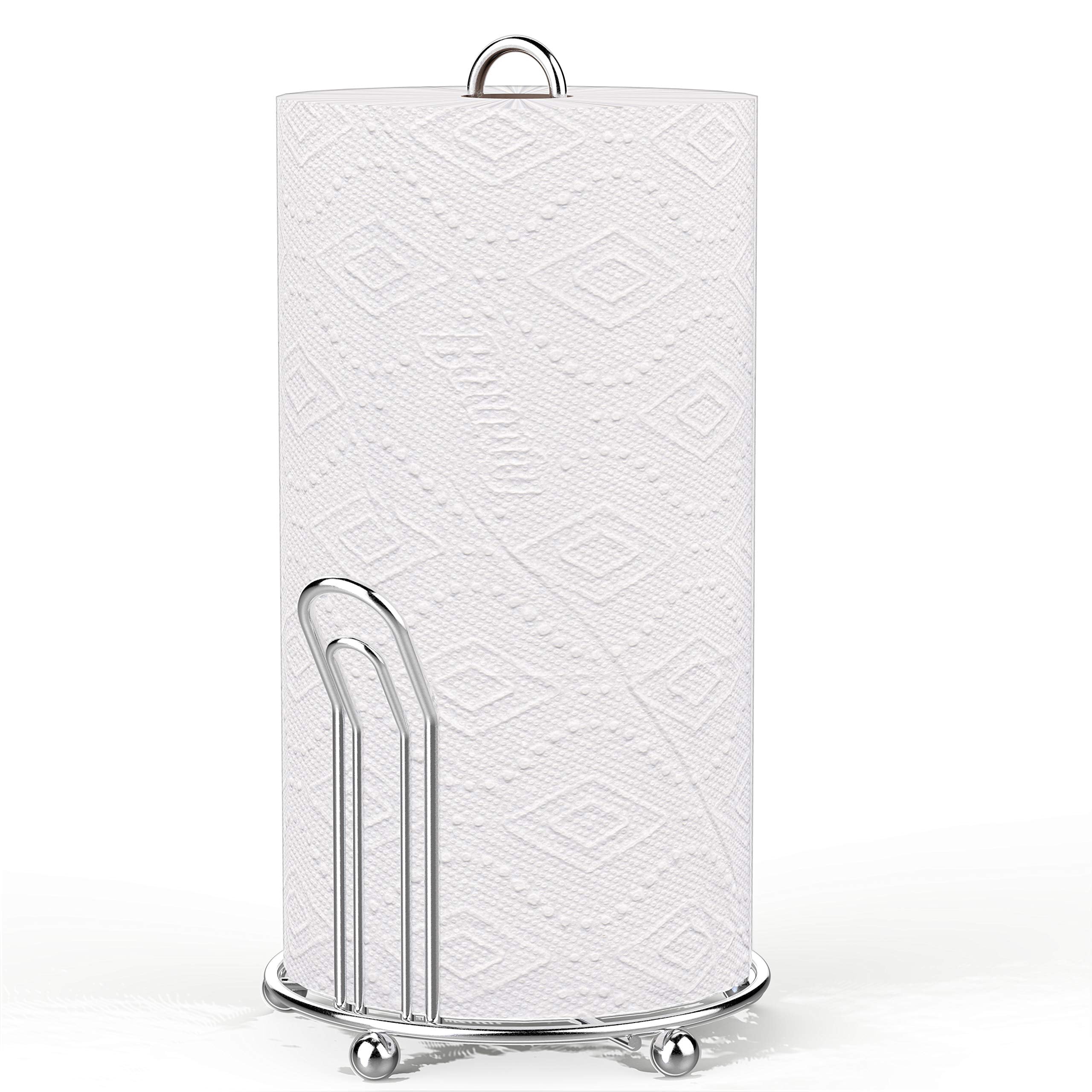 Elegant Chrome Wire Frame Paper Towel Holder