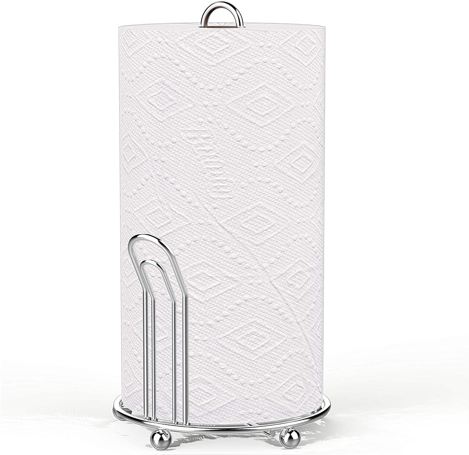 Elegant Chrome Wire Frame Paper Towel Holder