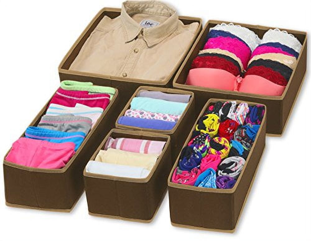 Buy Clothes Pants Storage Box Underwear Bra Panties Organizer Drawer  Foldable Multi-Purpose Separation Box/Kotak Simpan Baju, car accessories, pet, electrical, cosmetics